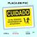 Placa Sinalizaçao tema cuidado eletricidade PLC13