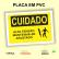 Placa Sinalizaçao tema cuidado eletricidade PLC13