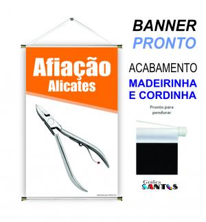banner pronto tema:  Afiação Alicate Lona 280g   Brilho Madeira e cordinha 