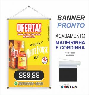 banner pronto tema: Bebidas - Oferta Lona 280g   Brilho Madeira e cordinha 