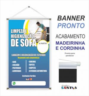 banner pronto tema: Limpeza de Sofá Lona 280g   Brilho Madeira e cordinha 