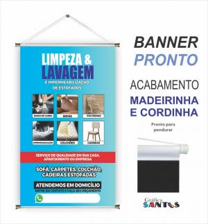 banner pronto tema: Limpeza de Sofá Lona 280g   Brilho Madeira e cordinha 