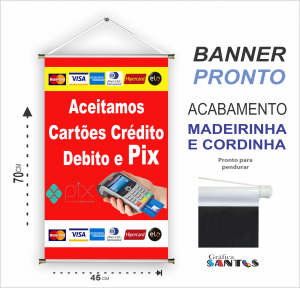 banner pronto tema: Máquina de Cartão Lona 280g   Brilho Madeira e cordinha 