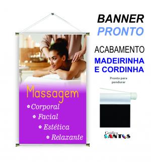 banner pronto tema: Massagem Lona 280g   Brilho Madeira e cordinha 