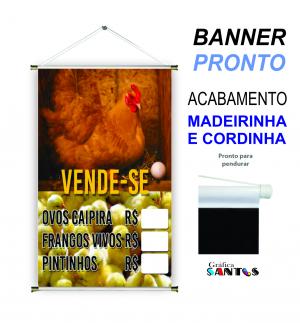 banner pronto tema: Ovo Misto Lona 280g   Brilho Madeira e cordinha 