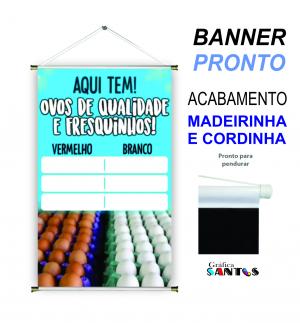 banner pronto tema: Ovo Misto Lona 280g   Brilho Madeira e cordinha 