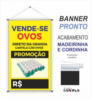banner pronto tema: Ovo Branco Lona 280g   Brilho Madeira e cordinha 