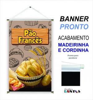 banner pronto tema: Pão Francês Lona 280g   Brilho Madeira e cordinha 