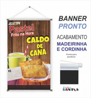 banner pronto tema: Pastel e Caldo Lona 280g   Brilho Madeira e cordinha 