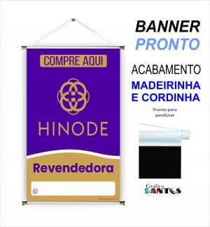 banner pronto tema: Revendedora Hinode Lona 280g   Brilho Madeira e cordinha 