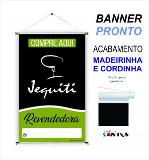 banner pronto tema: Revendedora Jequiti Lona 280g   Brilho Madeira e cordinha 