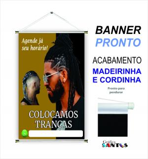 banner pronto tema:  Trança Lona 280g   Brilho Madeira e cordinha 