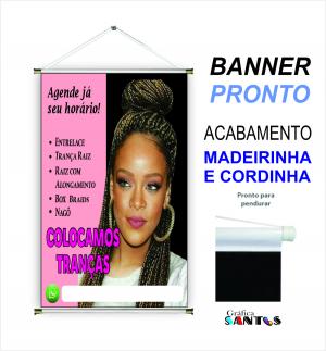 banner pronto tema:  Trança Lona 280g   Brilho Madeira e cordinha 