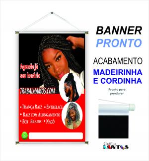 banner pronto tema:  Trança Lona 280g   Brilho Madeira e cordinha 